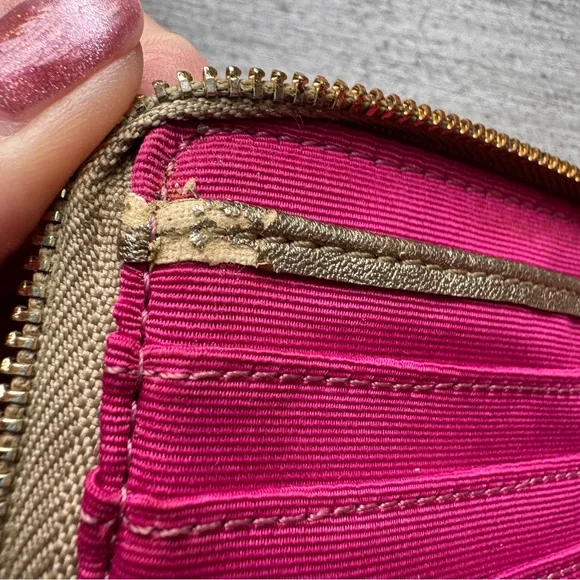 Low start rehab Coach Peyton Tattersall bi fold zip around small Wallet REHAB - Picture 10 of 12